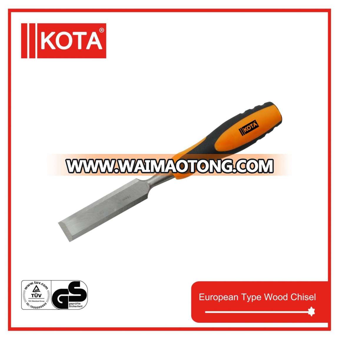 Chrome Vanadium Material TPR Handle Wood Chisel