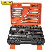 Heavy Duty Equipment Repairing Standard Edition Portable 82 pcs Auto Car Repair Hand Tools Kit Socket Wrench Tool Set